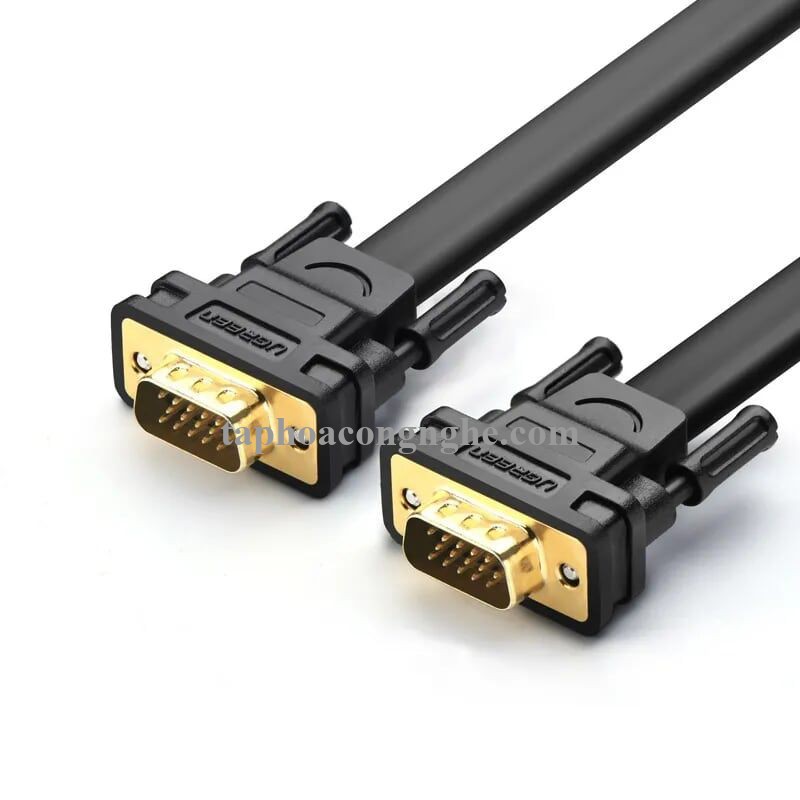 Ugreen 11668 5M màu Đen Cáp tín hiệu 2 đầu VGA cáp dẹt VG105 30011668